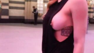 Braless Forever - Side Boob Flashing in the Mall 1