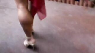 Brutal legs in Spanish dress