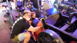 Asian girl brutal workout