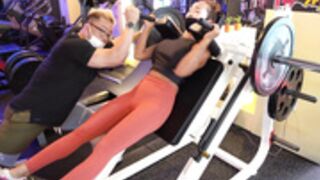 Asian girl brutal workout