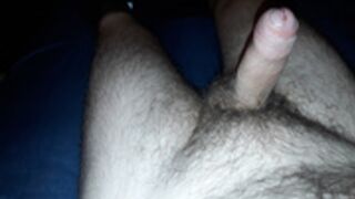 Jerking of in blue glove