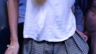 doubly_horny half assed fuck and boob cumshot