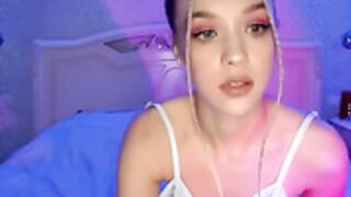 skinny girl shows little tiddies