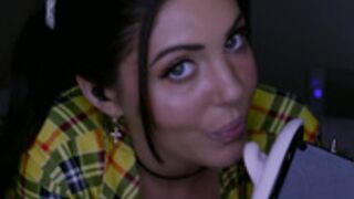 Angelique asmr bed Licking