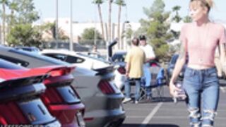 Alex - Alex Braless at the Car Show