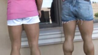 Just 2 muscle girls having fun togheter