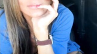 Fiona Kent Plays with a Dildo in Car on Public Place