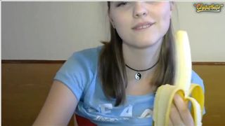 Jscarlett - Banana Sucking BJ Tease (none nude)