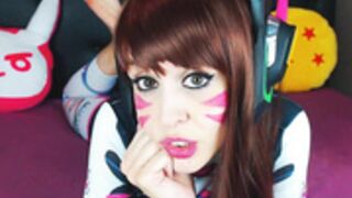 Candystart Ahegao Dva with fantasy dildo and facial