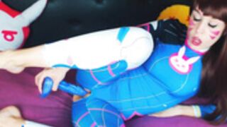 Candystart Ahegao Dva with fantasy dildo and facial