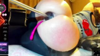 Sexcarla Ass Spanks while Anal Fucking with Lube