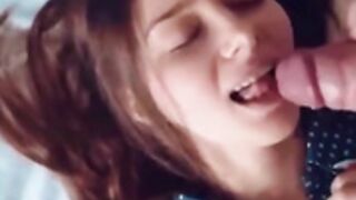 cum in het mouth and face