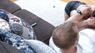 RLC Leora and Paul blowjob in the sofa