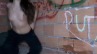 Outside Squirting on Wall
