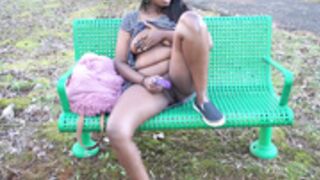 Park Bench Squirting Orgasm