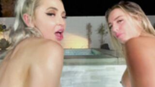 AllieDawson19 | KylieTaylor Double Dilod by the Pool