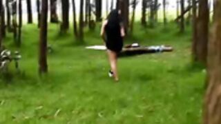 Masturbating in the forest
