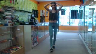 Marywanna teasing in the bong shop