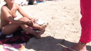 Topless Beach Interviews