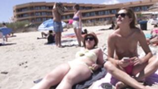 Topless Beach Interviews