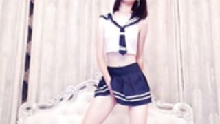 Holly Reed schoolgirl outfit