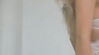 hannah palmer - OF striptease white lingerie