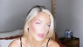 hannah palmer - OF striptease bed black lingerie nipple