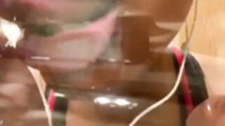 Exquisite asmr - cucumber and glass licking