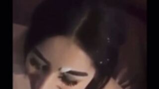 Desi gets covered in cum