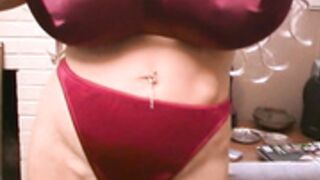 Deena duos purple satin bra