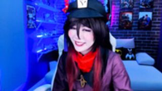 Moon Mika cosplay Hutao from Genshin Impact