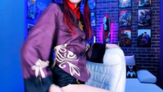 Moon Mika cosplay Hutao from Genshin Impact