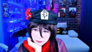 Moon Mika cosplay Hutao from Genshin Impact