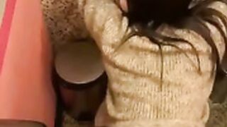 Ellie Lean Bathroom doggin