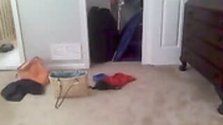 Nice white girl tries on clothes then takes them off