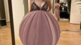 Aylin inflating her belly with water