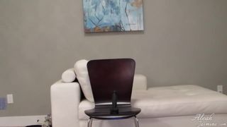 Aleah Jasmine black dildo play