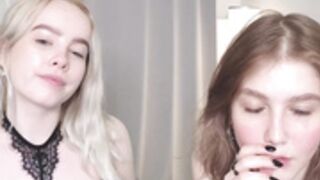 judy_luss 1st show as girl couple breast massage kisses
