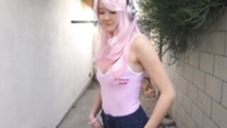 Watermelon waifu y annie may tiny bikini girls cosplay