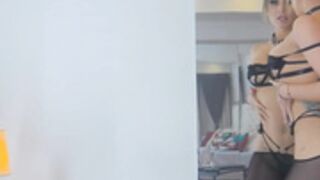 Andrea Kalo licks her boobs