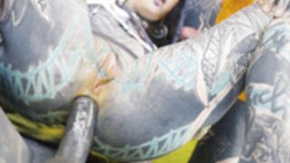 Anuskatzz  - double anal with husband and friend