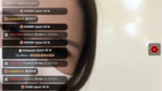 Love-Lynn play in public toilet 2