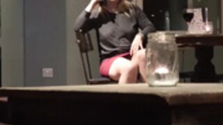 pantyless at bar