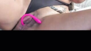 Tattoo ninja kitty rubbing pussy