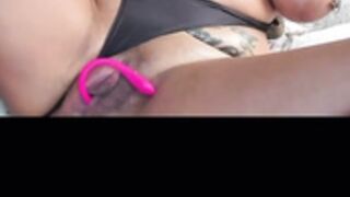 Tattoo ninja kitty rubbing pussy