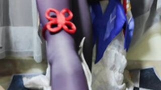 Genshin Ganyu cosplay footjob