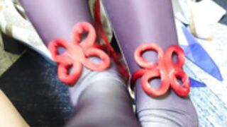 Genshin Ganyu cosplay footjob