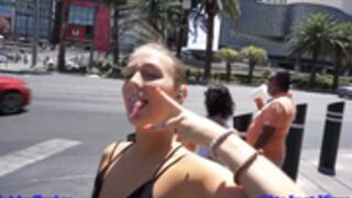Febbytwigs Vegas strip public cumwalk