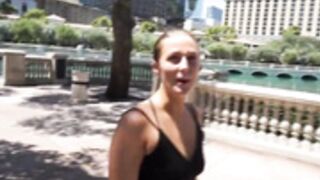 Febbytwigs Vegas strip public cumwalk