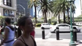 Febbytwigs Vegas strip public cumwalk